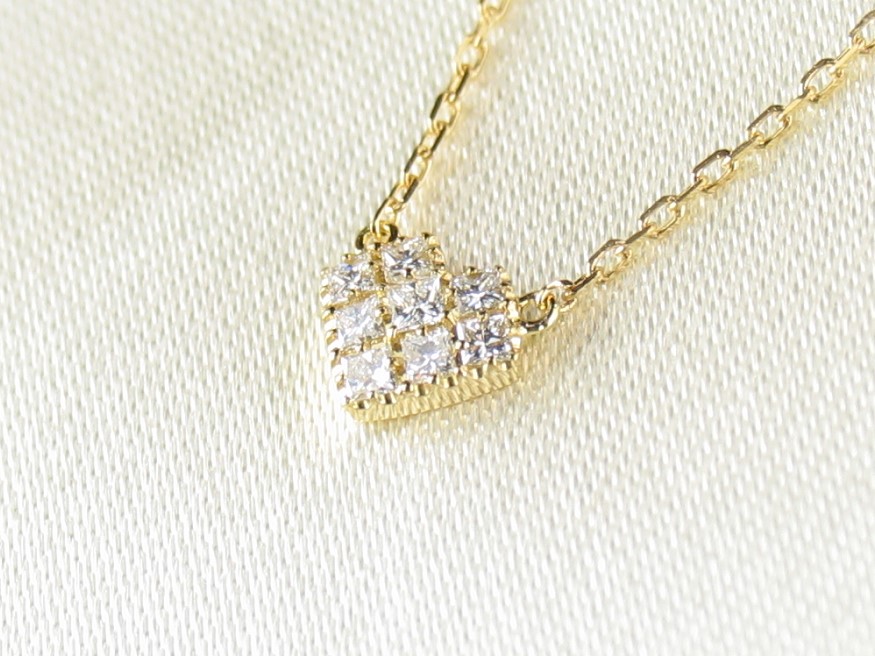 princesspaveheart necklace k18g/diamond(プリンセスパヴェハート ネックレス k18ゴールド/ダイア)