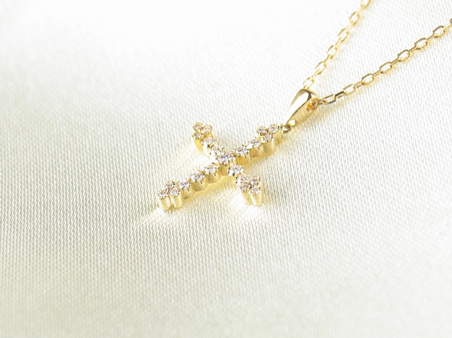 sexyround D cross necklace k18g/diamond(セクシーラウンド D クロス ネックレス/ダイア)