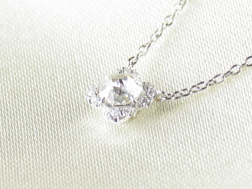 firstrose necklace pt/diamond(ファーストローズ ネックレス プラチナ/ダイア)