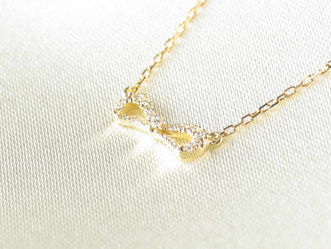 petitribbon necklace k18g(ペティリボン ネックレス k18ゴールド)